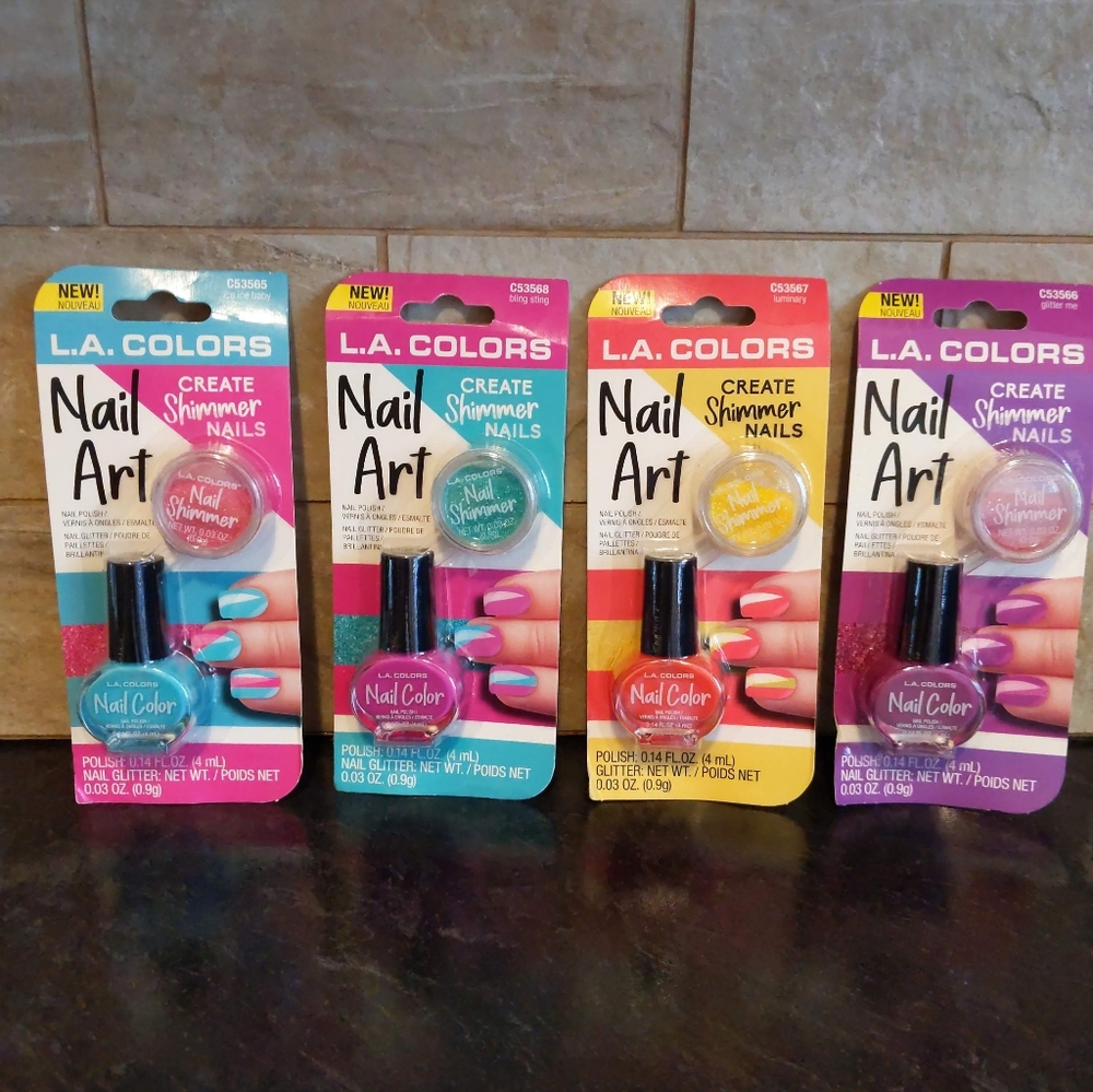 4 PKG NAIL POLISH ART BUNDLE